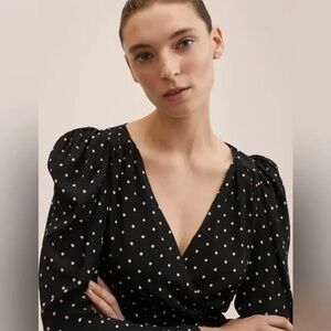 Mango MNG Midi Wrap Polka Dot Dress / 4